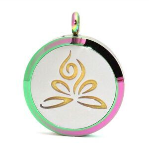 Rainbow Yoga Essential Oil Diffusing Locket Aromatherapy USA SHIP + Free Chain